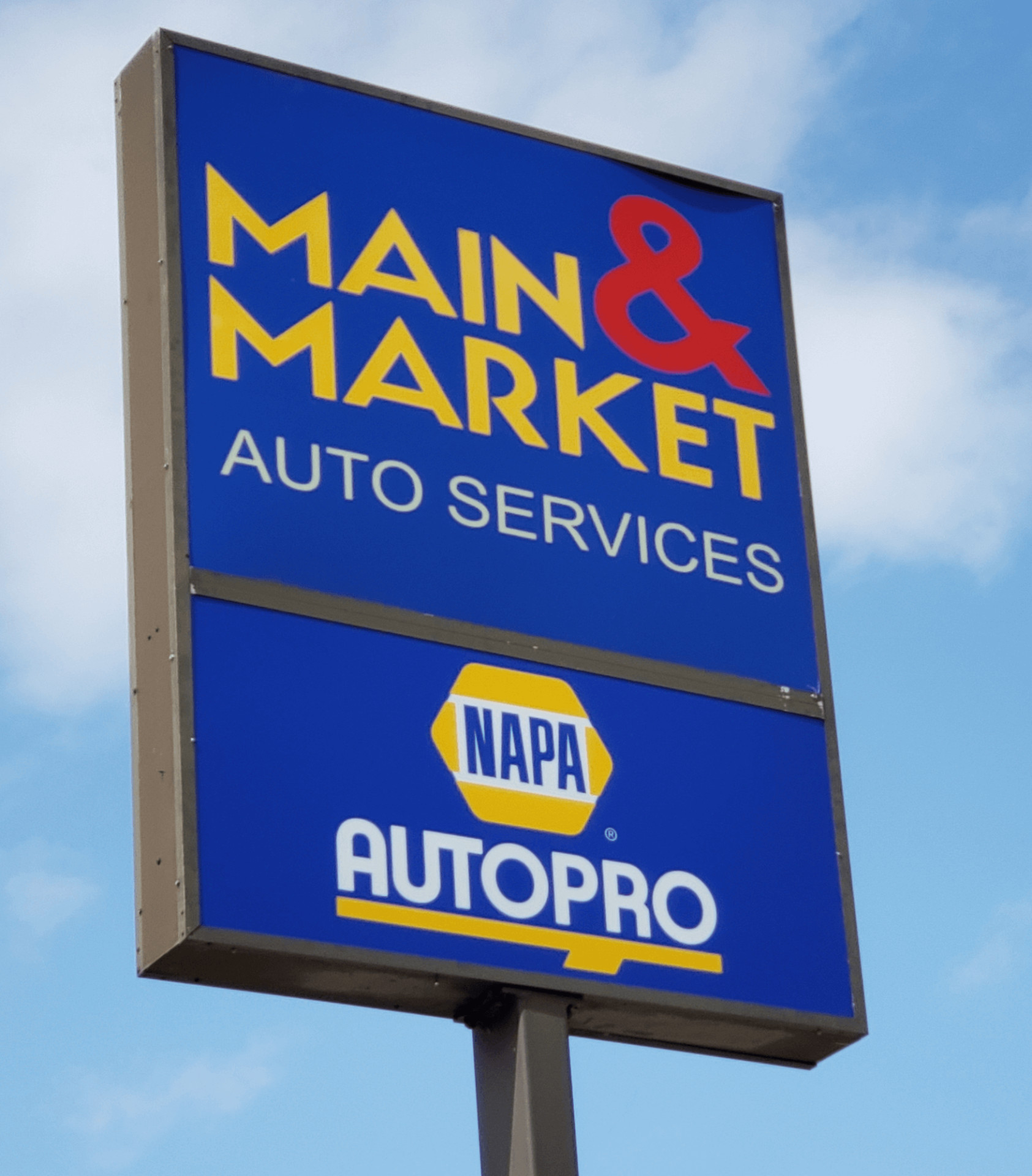 Front sign of the Main & Market Service Centre